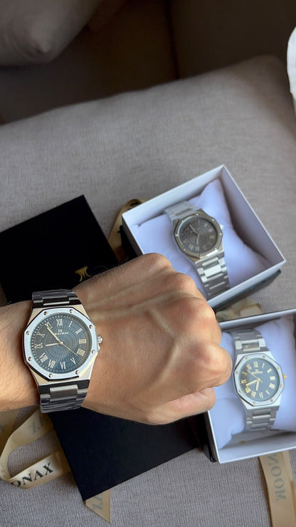 Montre Homme Octagon Argent