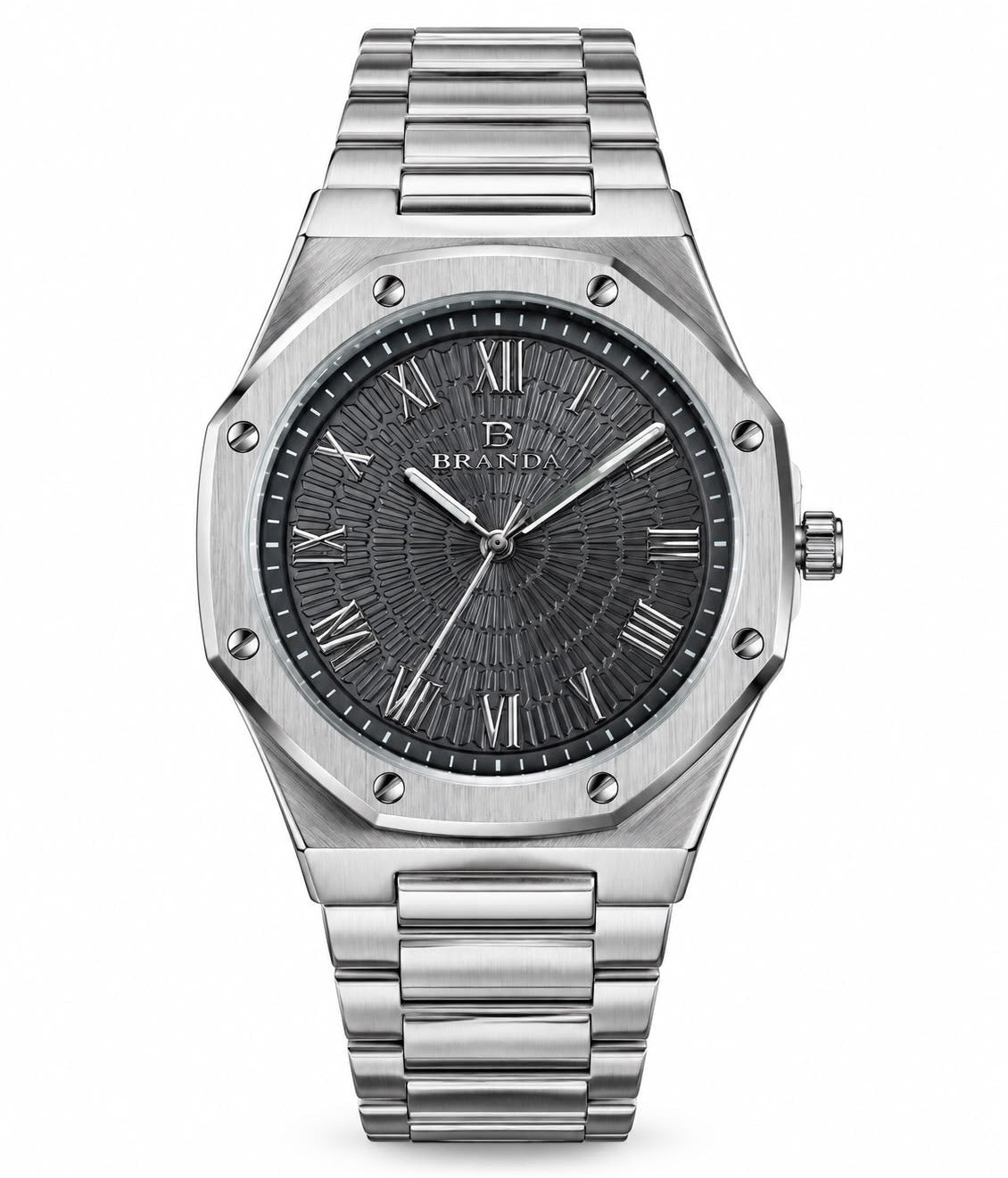 Montre Homme Octagon Argent