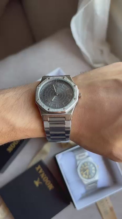 Montre Homme Octagon Argent